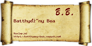 Batthyány Bea névjegykártya